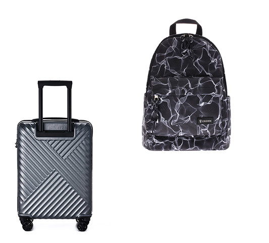 JY21ZQ08-15-皇冠CROWN 拉杆箱C-F2010H/20+皇冠双肩背包E-P1122S/15