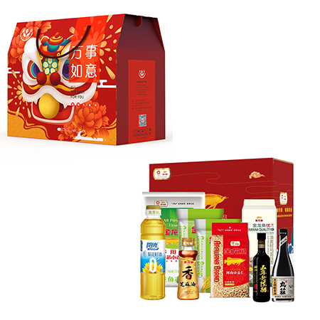 富昌灰枣1500g+金龙鱼礼盒经典款2600g+950ml