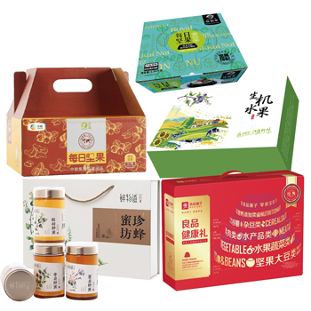 JY21ZQ15-09-锦钰.水果礼盒D款+良品健康礼-铂金+珍蜂蜜坊四合一礼盒+中粮 山萃每日坚果礼盒+烧仙草每日坚果味