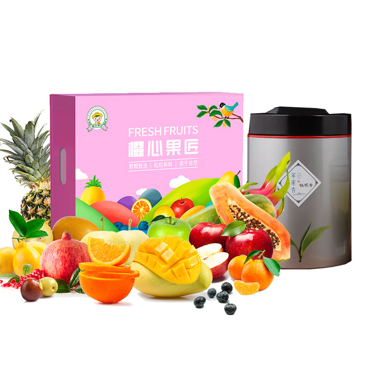 JY22XN05-05-锦钰.水果礼盒D款+萃东方铁观音