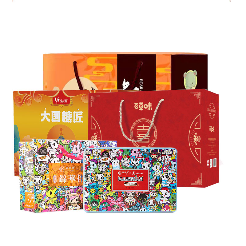 JY22XN08-02-马大姐·大国糖匠-匠心+锦华·趣味宝盒+熊孩子-即食果蔬大礼包C+百草味 喜团圆礼盒