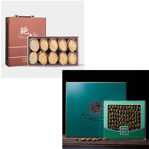 JY22ZQ10-08-大连干鲍礼盒+一级铁皮石斛礼盒