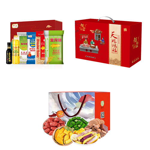 金龙鱼-暖心大礼包+佰佳品·天赐鸿福腊肉礼盒+熊孩子-即食果蔬大礼包-AA款