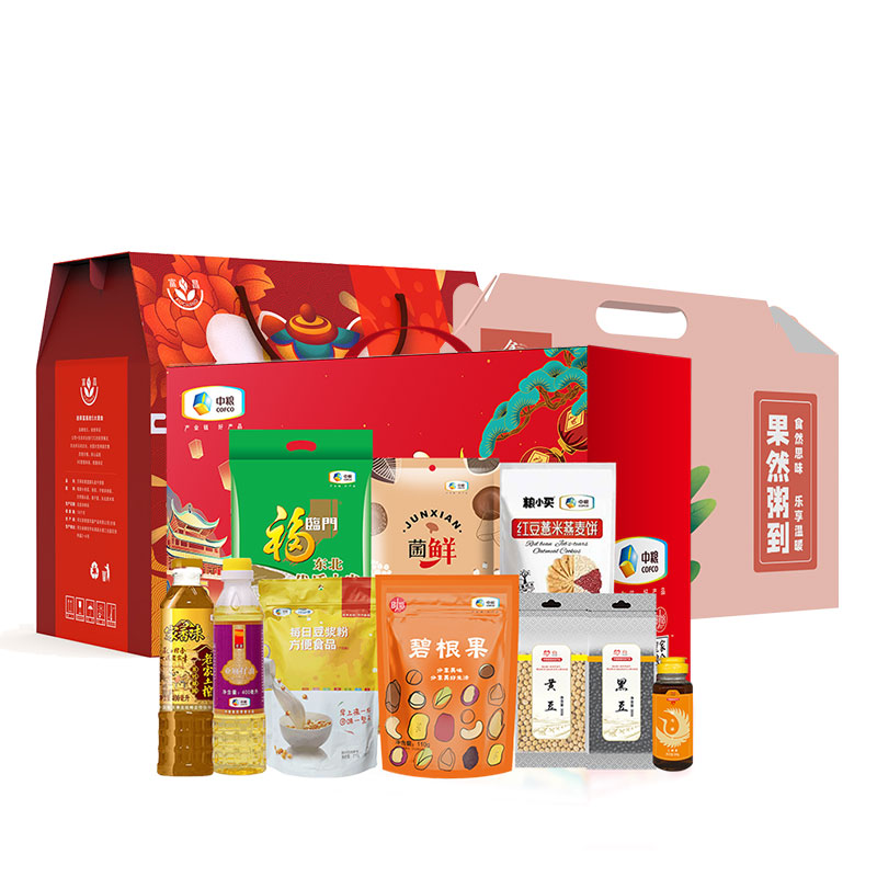 金龙鱼常规大礼包D款+果然粥到-经典款+富昌灰枣礼盒