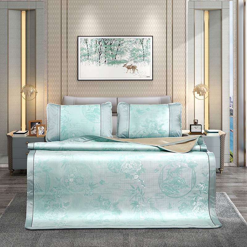 富安娜高档冰丝提花席-竹梦轩