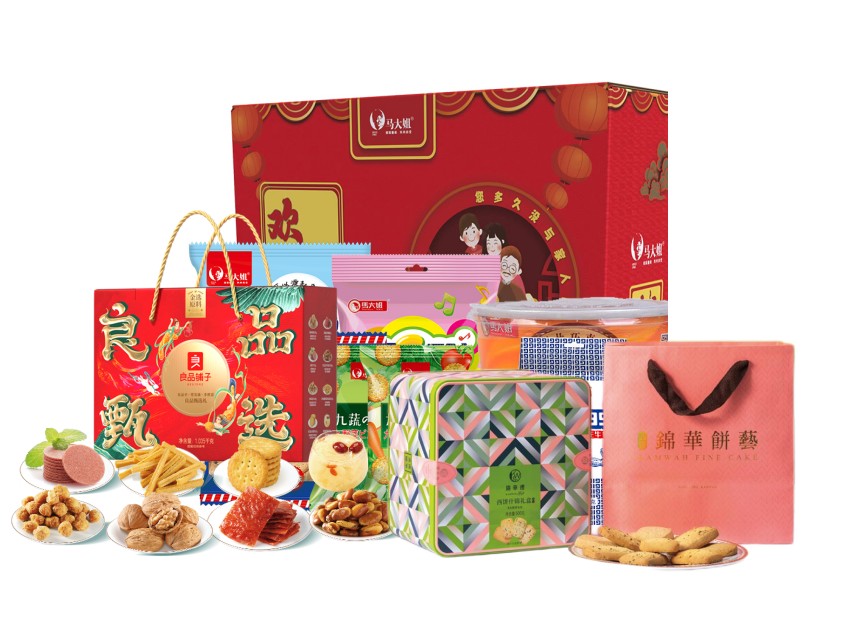 JYZQ03-03（良品铺子-良品甄选礼+马大姐-欢聚忆糖-B+锦华-西饼什锦礼盒）