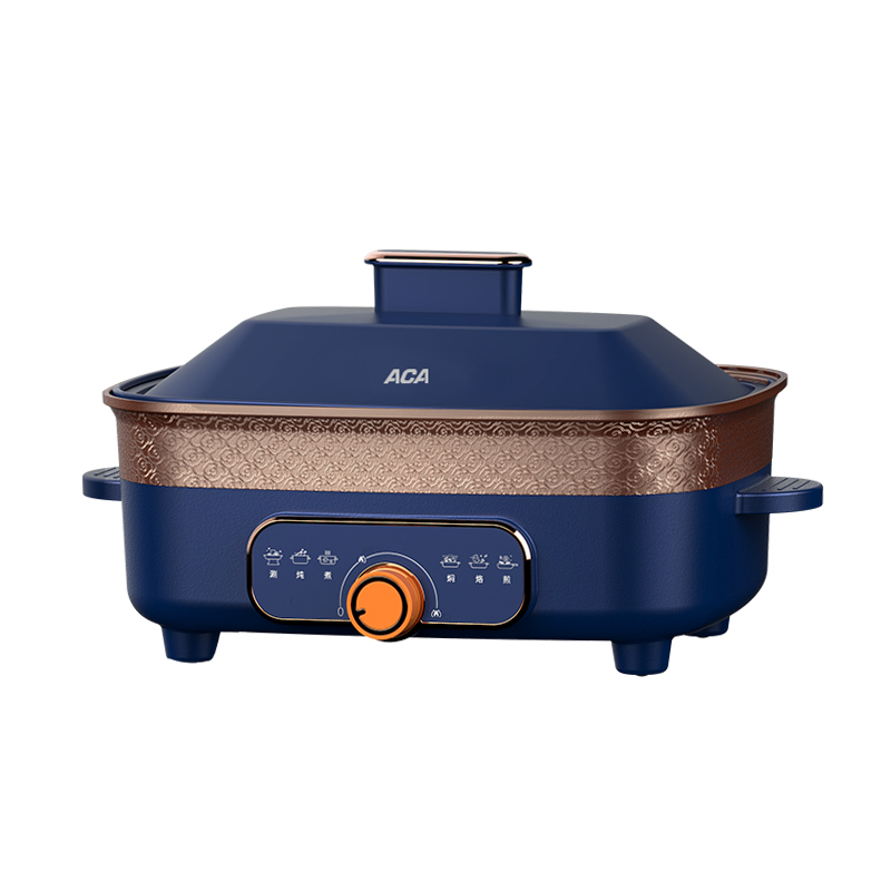JY23ZQ05-15（北美电器（ACA）蓝色电火锅电煮锅 鸳鸯锅）