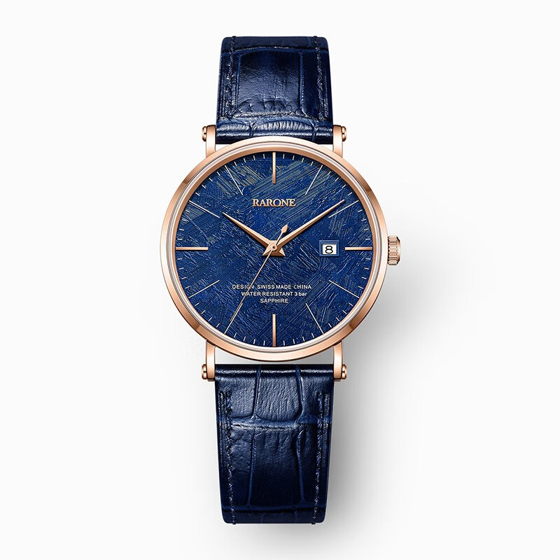 JY23ZQ15-15（雷诺简雅系列男女款石英表优质真皮表带（单支款）月）