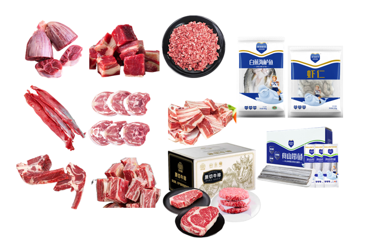 清真牛羊肉组合8斤 鲜到鲜得-三去白蕉海鲈鱼450g 鲜到鲜得-虾仁220g 鲜到鲜得-雷达网舟山带鱼3kg 安古斯澳洲原切牛排Z1款