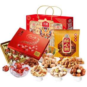 沃隆/瑞士莲/徐福记  新春坚果巧克力酥心糖组合 2064g