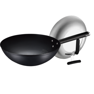 爱仕达（ASD） 炒锅新三代旋风不锈无涂层精铁锅