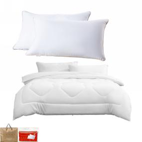 水星家纺  水星七孔抗菌四季被200cm*230cm+春眠抗菌对枕组合