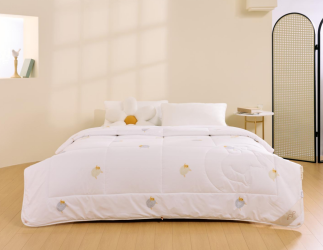 水星家纺  舒蔓抗菌防螨羊毛被200*230cm